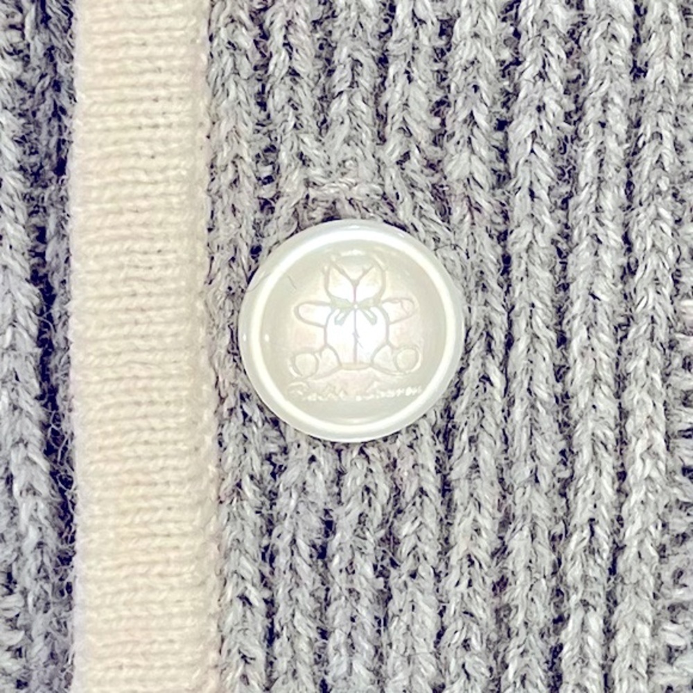 Ralph Lauren Cardigan Sweater Boys 9M Girls Cable Knit Shawl Collar Merino Wool - Picture 3 of 5